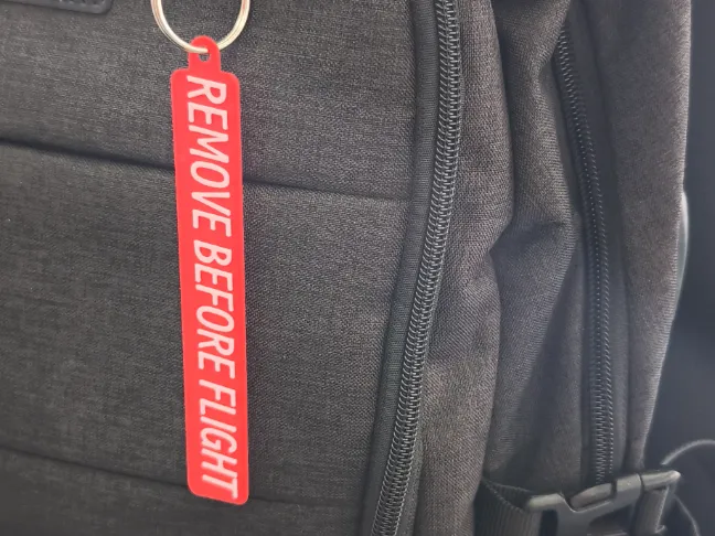 Keychain Remove before Flight