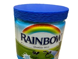 Rainbow evaporated milk locking cover