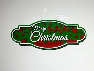 Merry Christmas – Multi-Color Holiday Road Sign