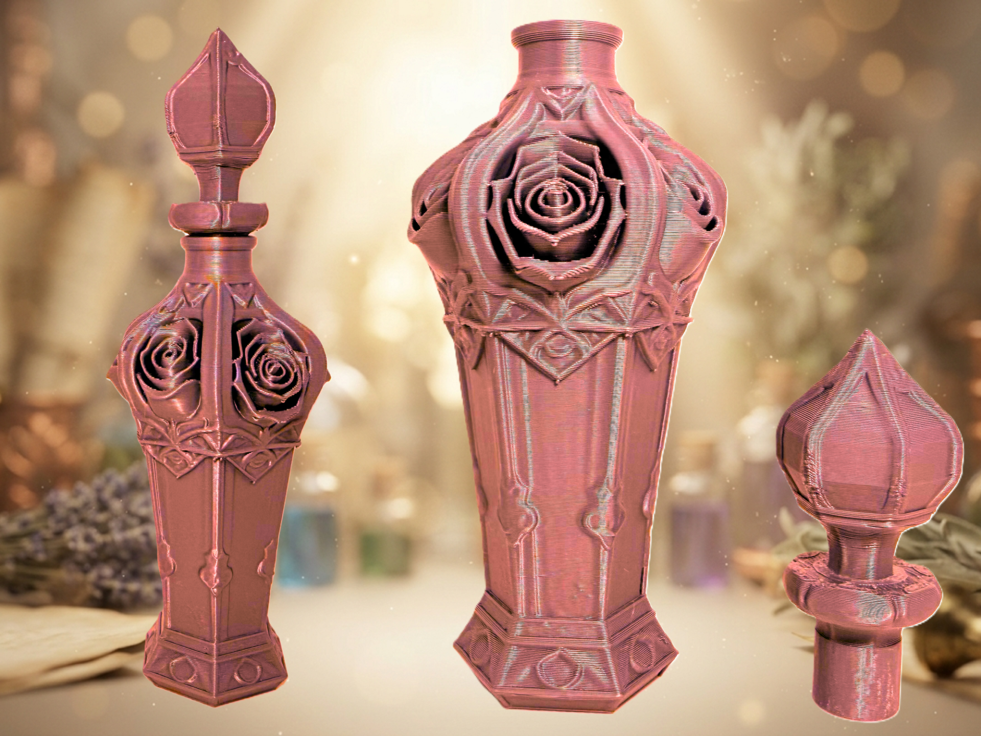 Floral Potion Bottle