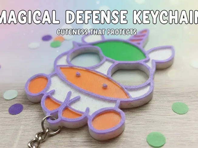 Porte-clés licorne autodéfense