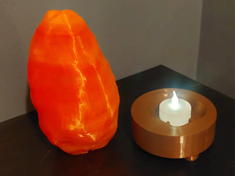 Faux Salt Lamp and base