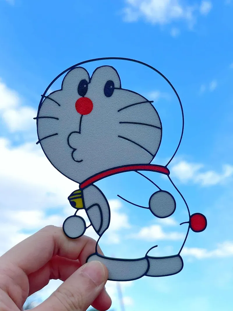 Doraemon Tag/Bookmark/Keychain, sky as background