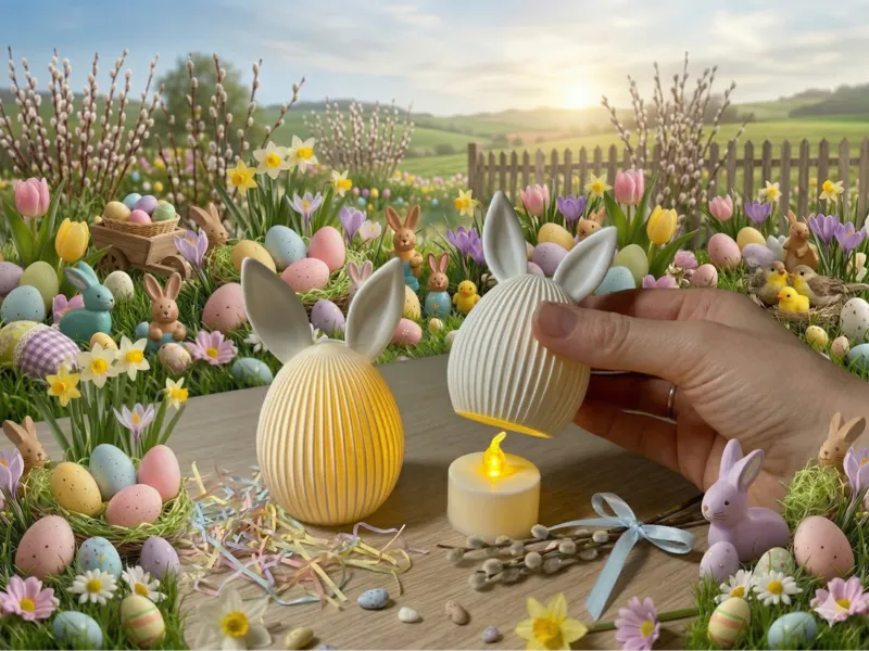 Glow-Up Bunny Egg Lamp: Easter Delight!