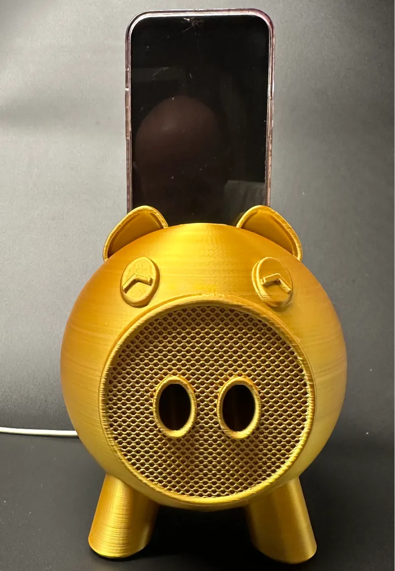 Squiggly The Golden Pig Phone Stand