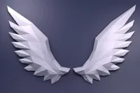 Ailes low-poly pour cosplay et déco — photo 2