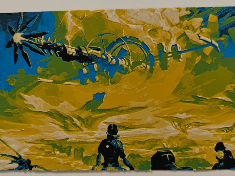 ISS Vanguard – Alien Horizon | HueForge Wall Art