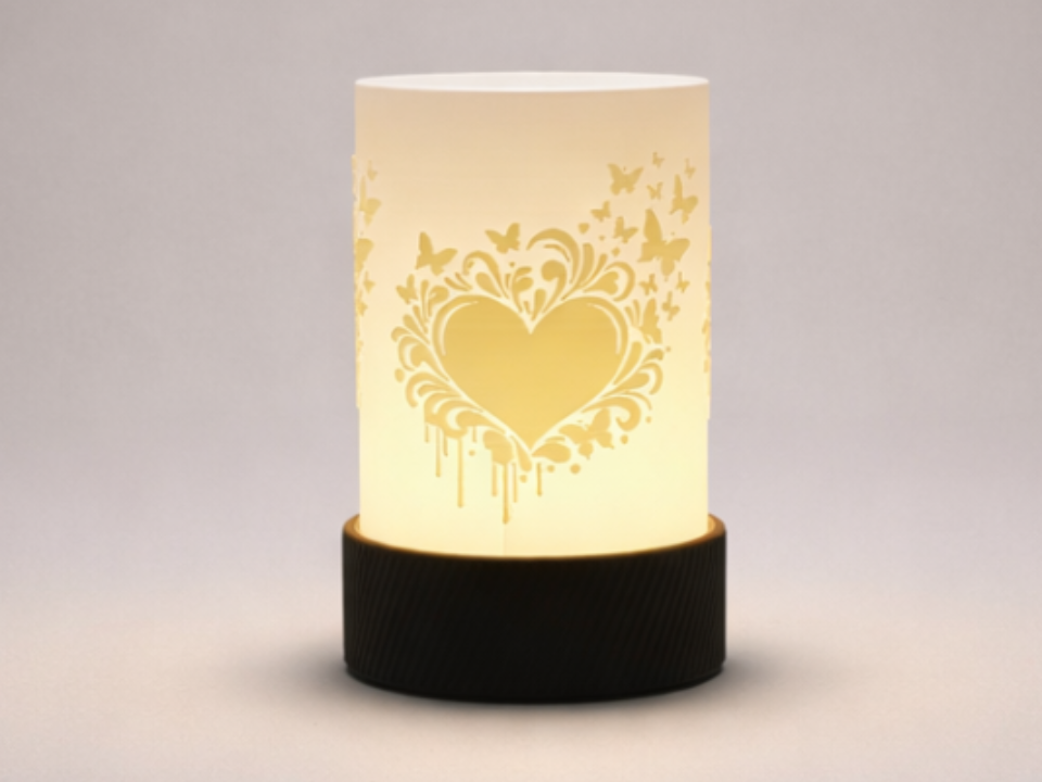 Herzlicht im Leuchtglas Valentine Style
