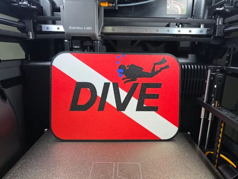 DIVE FLAG WITH DIVER 