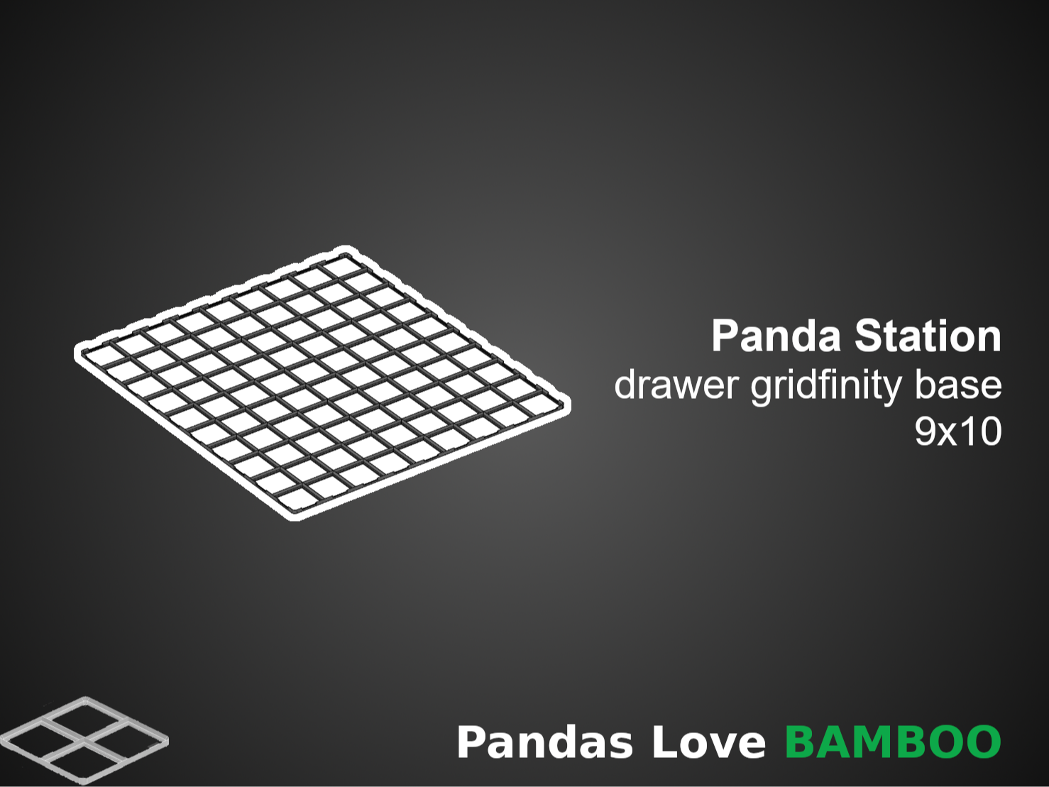Panda Station Drawer Gridfinity Base 9x10