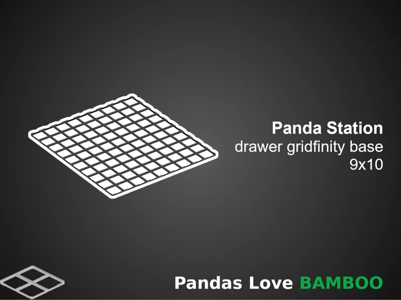 Panda Station Drawer Gridfinity Base 9x10