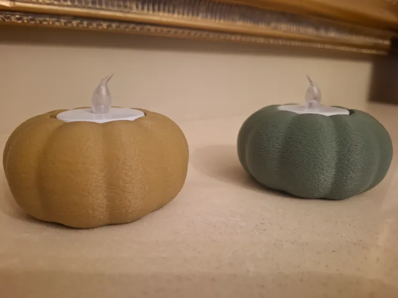 Pumpkin tea Light Holder with textured surface