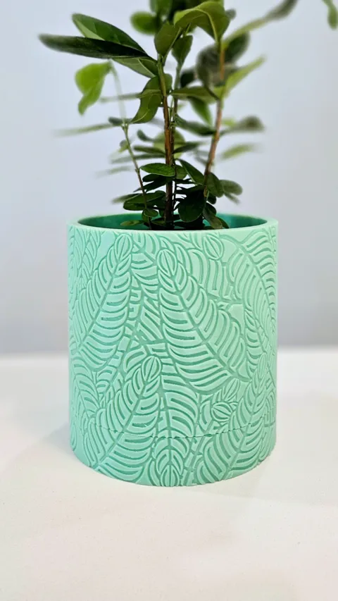 Palm Planter with Hidden Drip Tray view 2