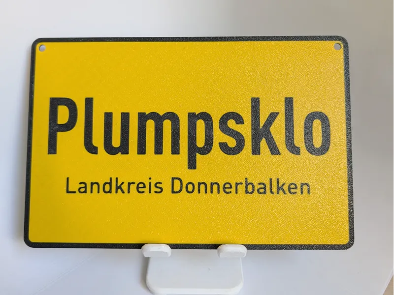 Lustiges Plumsklo Schild