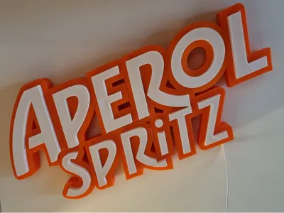 Aperol spritz light sign
