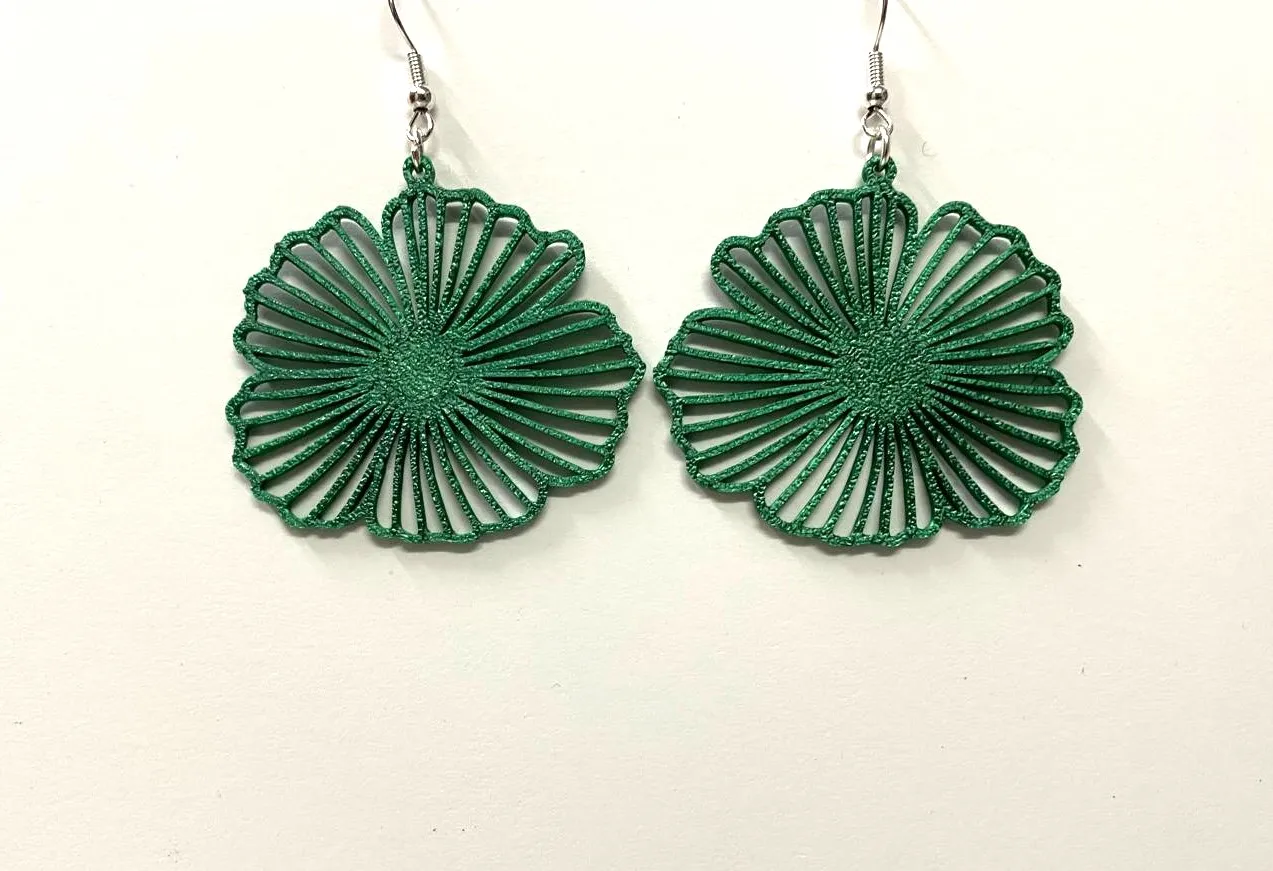 Flower earrings view 3