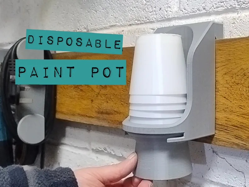 Disposable Paint Pot & Holder – French Cleat Mount