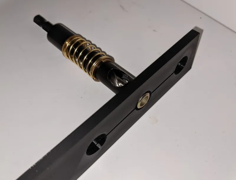 Jig for adding additional shelf pin holes - 1/4 inch pin holes, 32mm spacing, Milescraft special bit