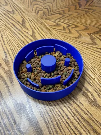 Slow feeding dog bowl