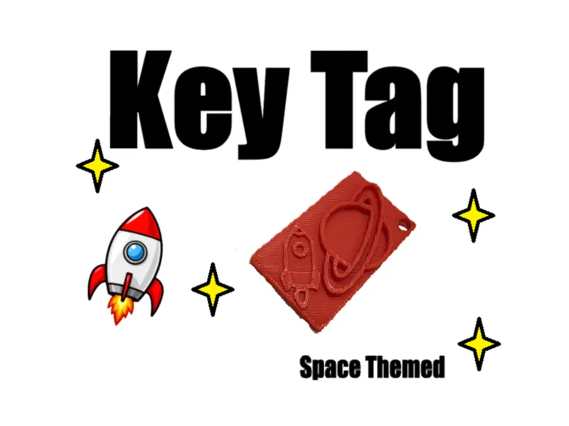 Space Key Chain Tag