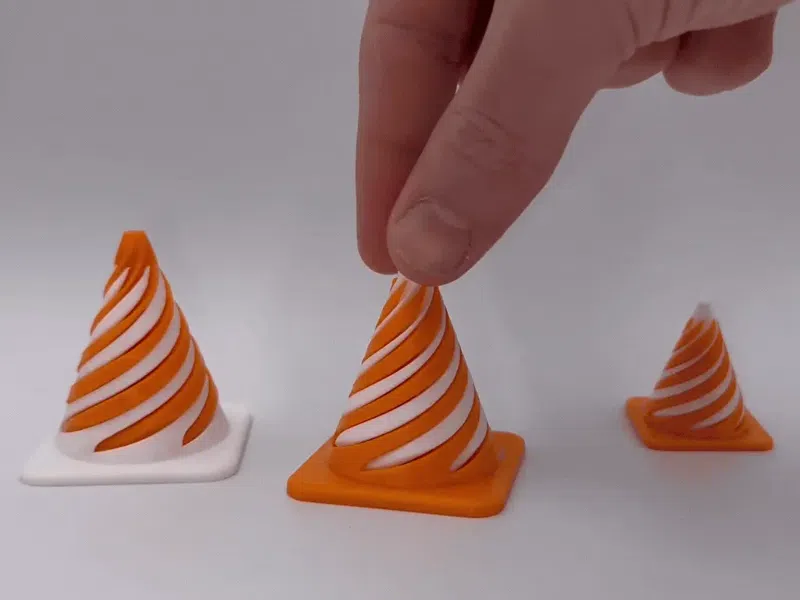 Traffic Cone Spiral Passthrough Fidget Toy