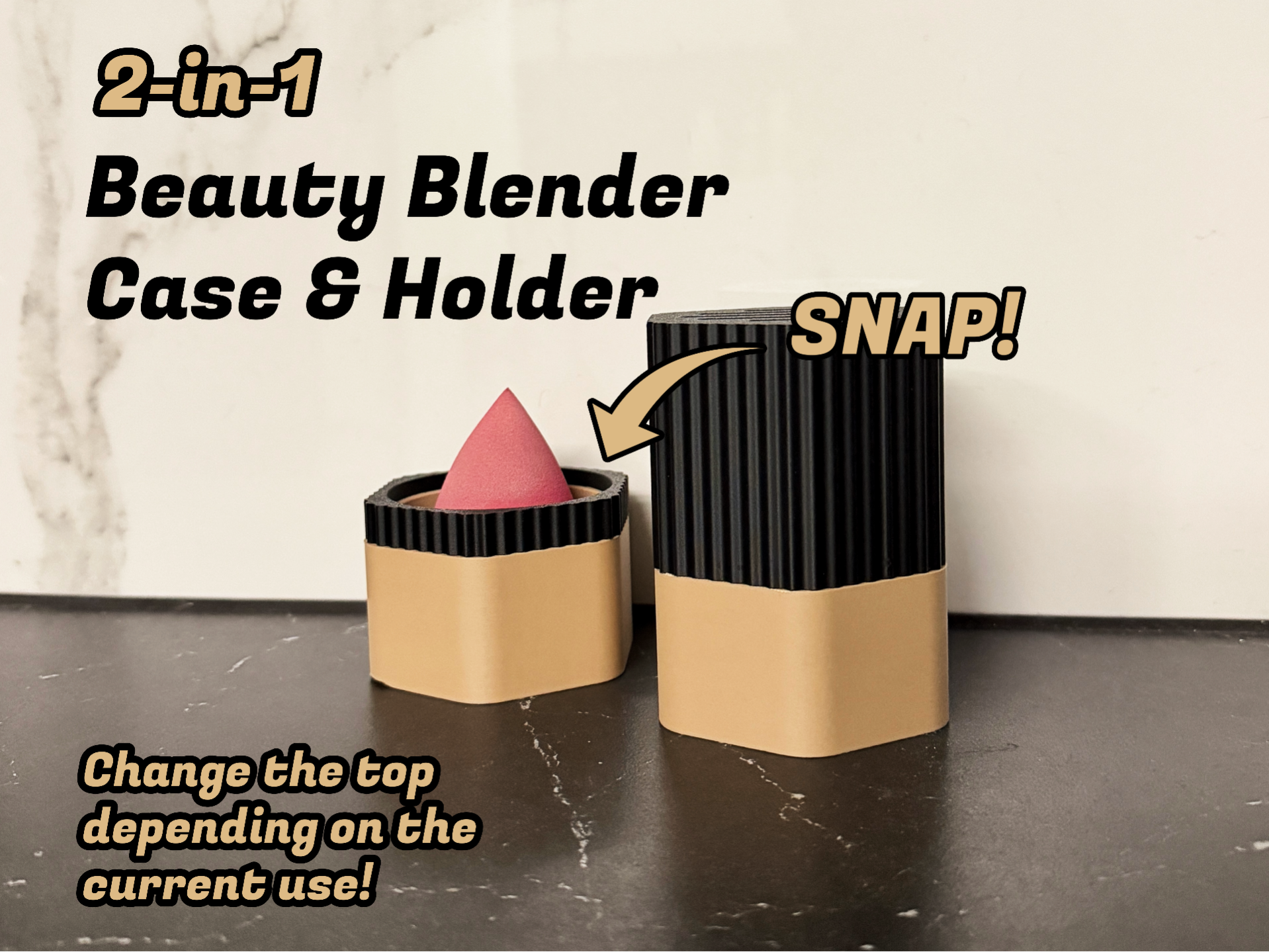 2-in-1 Beauty Blender Holder & Travel Case