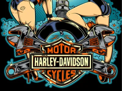 Harley Davidson Hueforge