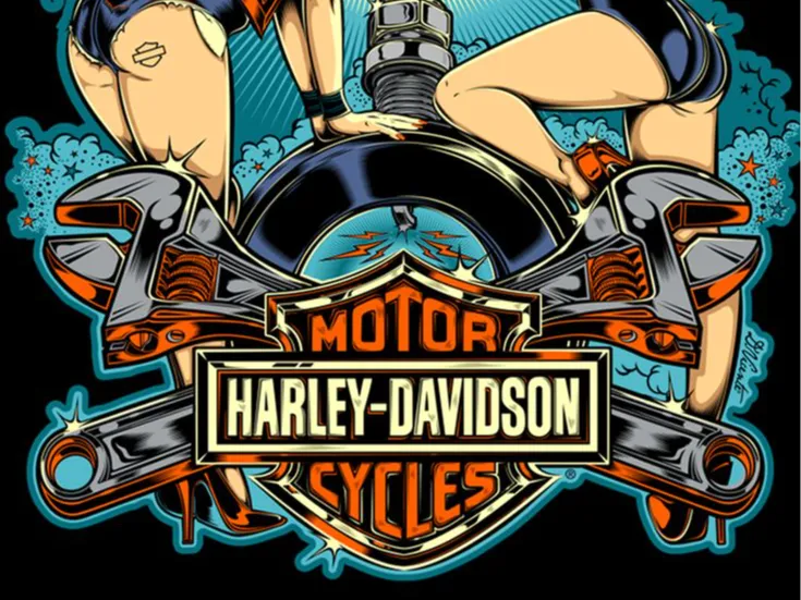 Harley Davidson Hueforge