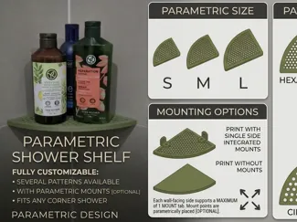 Parametric Shower Corner Shelf