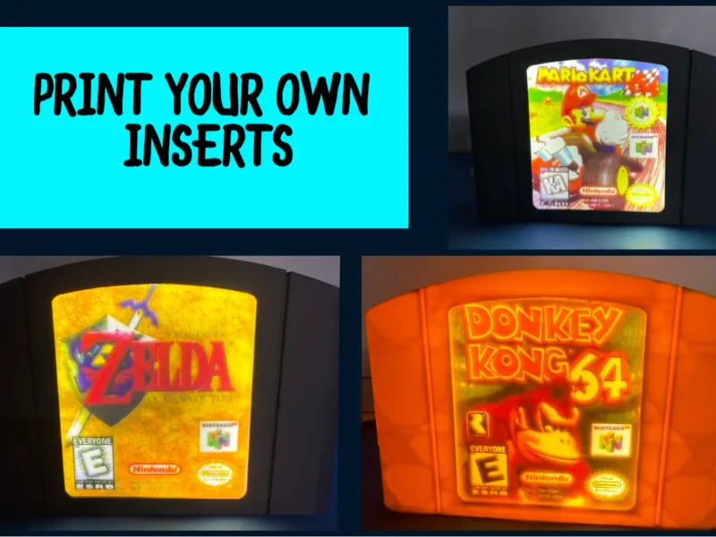 Nintendo 64 Cartridge Lightbox (Guide Included)