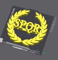 Emblème SPQR Empire romain avec couronne de laurier — photo 4