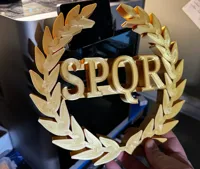 Emblème SPQR Empire romain avec couronne de laurier — photo 2