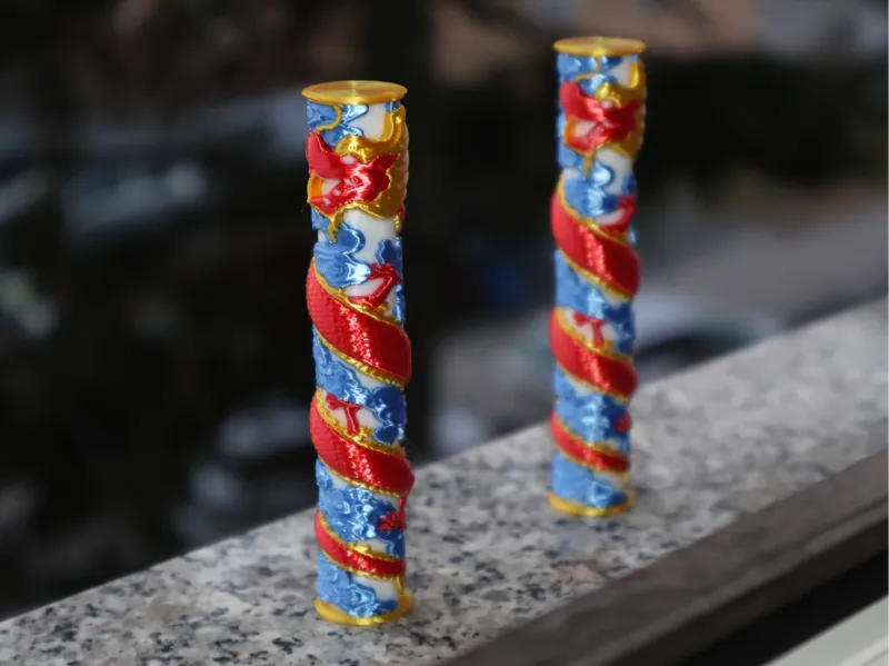 Chinese Dragon Spiral Pillar