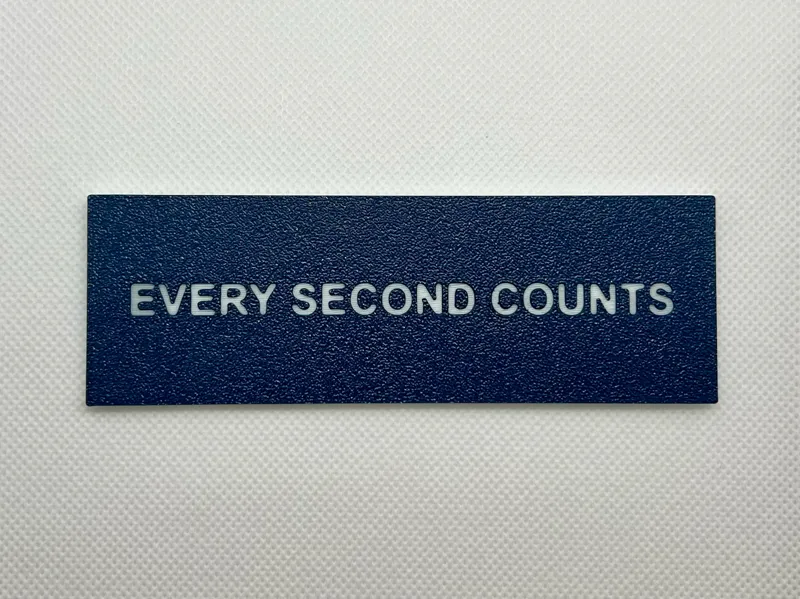The Bear "EVERY SECOND COUNTS" Magnet Wall Sign
