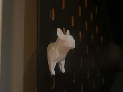 French Bulldog Ikea Skadis Keyholder