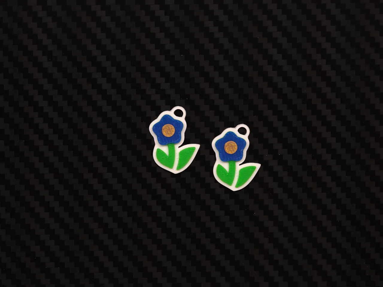Earrings Flower M01 - 23 min print time view 2