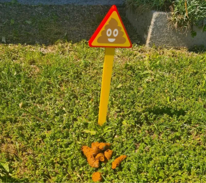 Poop Warning Sign