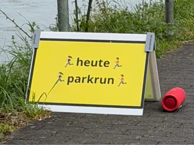 Triangular Support Stands for Parkrun Signs
