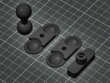 Accesorio de iluminación decorativa: 20mm ball clamp and extender — vista de referencia 3