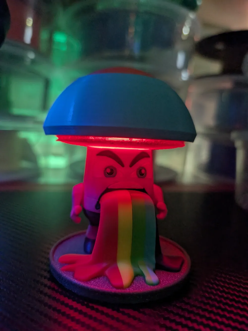 LED night light cute mushroom rainbow vomit fidget - Free 3D Print ...