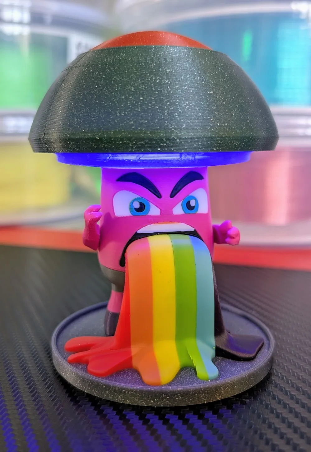 LED night light cute mushroom rainbow vomit fidget - Free 3D Print ...