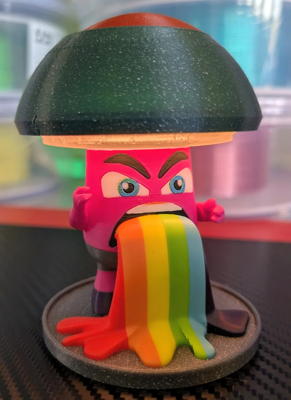 LED night light cute mushroom rainbow vomit fidget - Free 3D Print ...