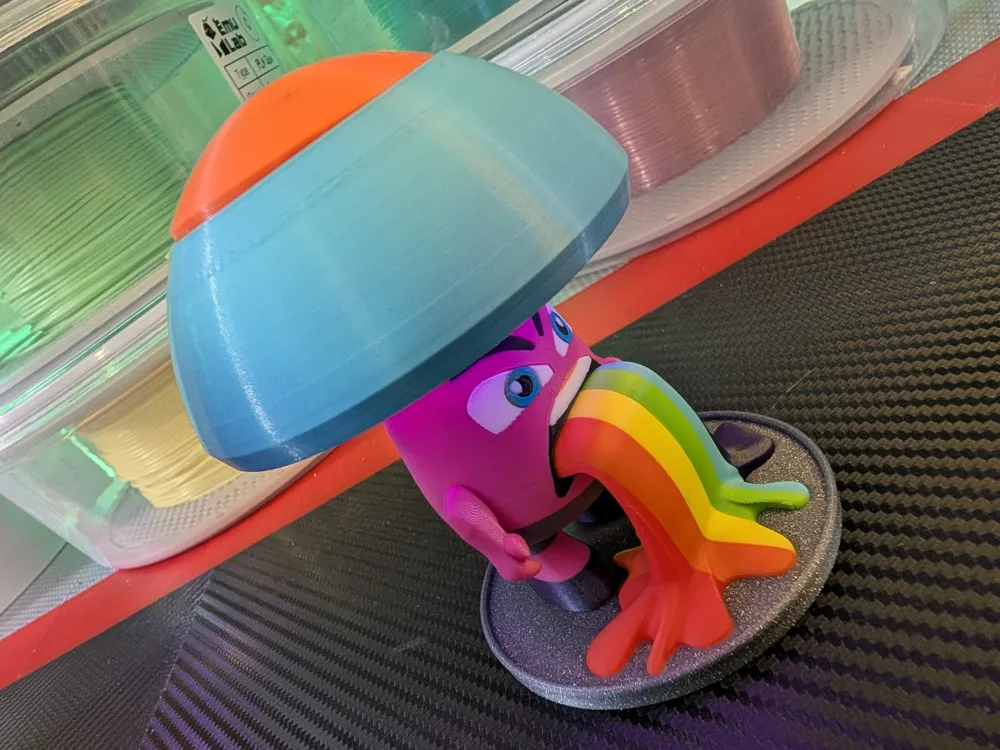 LED night light cute mushroom rainbow vomit fidget - Free 3D Print ...