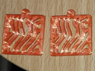Square Earrings. Single Colour, No AMS needed.