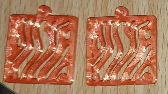 Square Earrings. Single Colour, No AMS needed. view 2