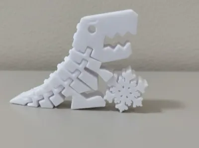 Christmas Snowflake Dinosaur