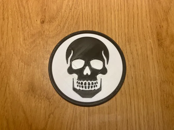 Dessous de verre tête de mort