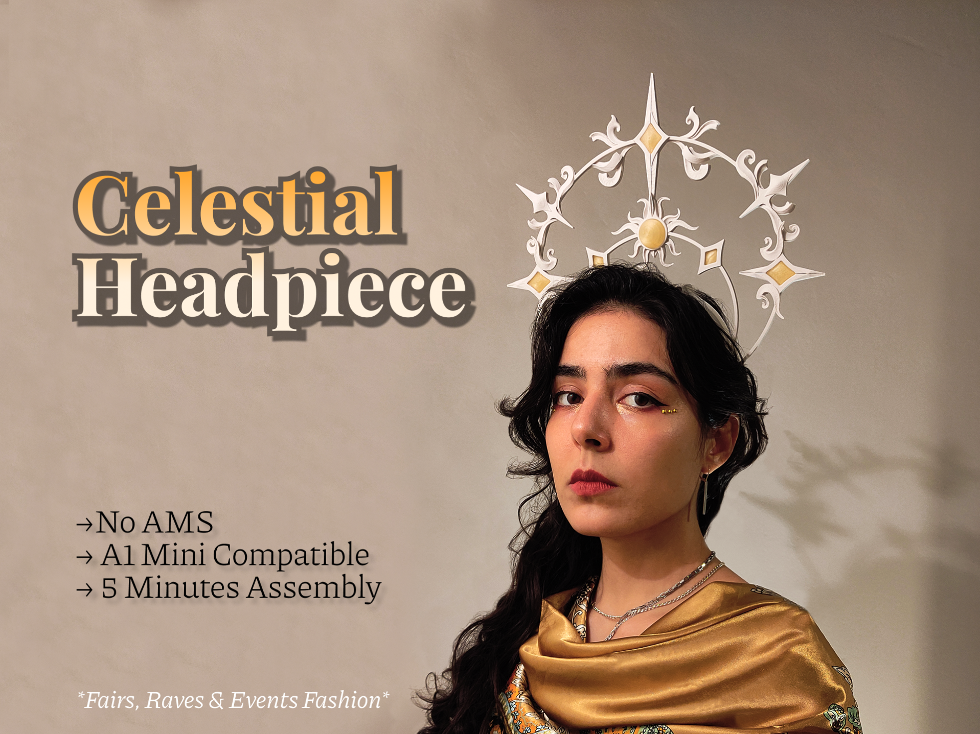 Celestial Headpiece - Sun Goddess Edition