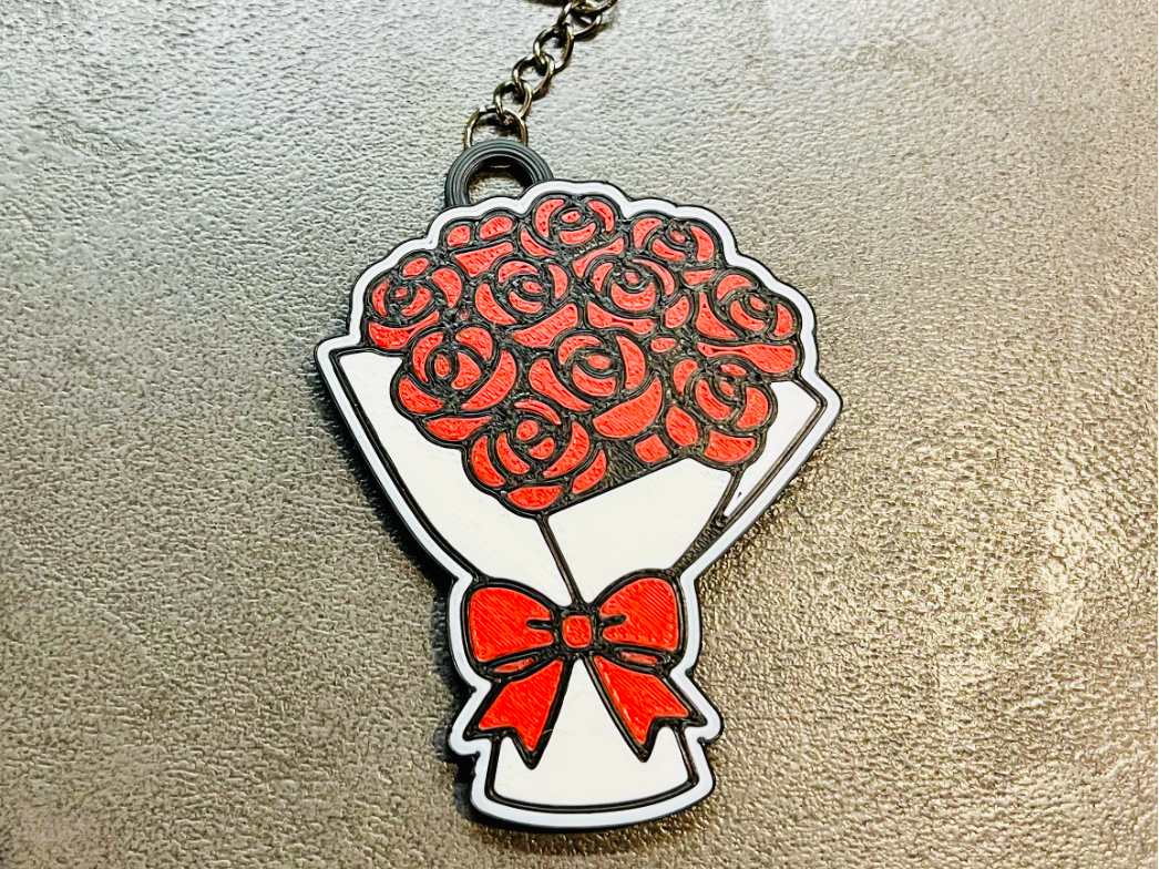 Bouquet of roses keychain