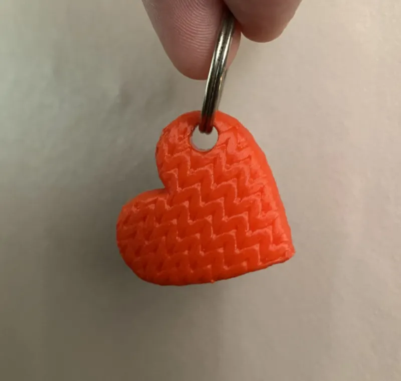 Knitted Heart Keyring